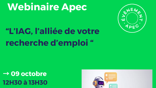 [WEBINAR DE L'EMPLOI] - Le 9 octobre à 12h30 - 